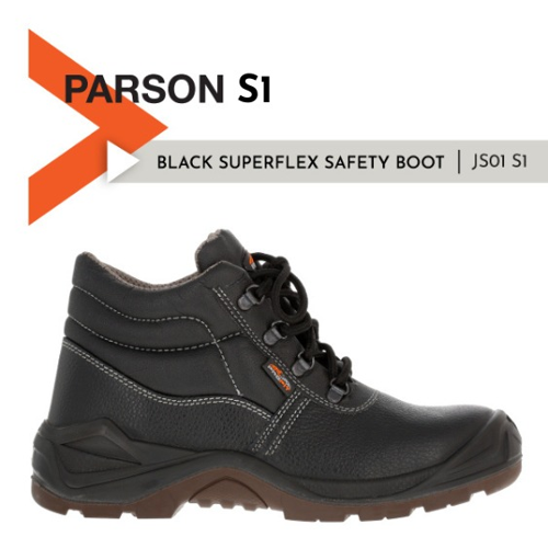 PARSON JS01R Safety Boot STC PU/PU/SMS SRC (Black)